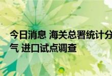 今日消息 海关总署统计分析司：8月起开展中国海关贸易景气 进口试点调查