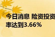 今日消息 险资投资“中考”揭晓 年化总收益率达到3.66%