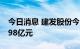 今日消息 建发股份今日跌停 四机构净卖出2.98亿元