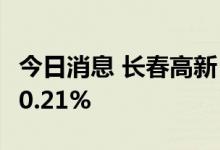 今日消息 长春高新：上半年净利润同比增长10.21%