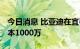 今日消息 比亚迪在宜春成立电池公司 注册资本1000万