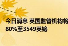 今日消息 英国监管机构将从10月1日起将能源价格上限提高80%至3549英镑