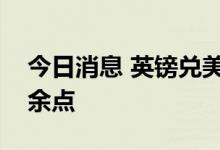 今日消息 英镑兑美元GBP/USD短线下挫20余点