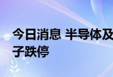 今日消息 半导体及元件板块震荡走低 东晶电子跌停