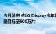 今日消息 传LG Display今年将进一步降低大尺寸OLED出货量目标至900万片