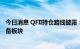 今日消息 QFII持仓路线披露：新进289只个股，最爱机械设备板块