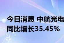 今日消息 中航光电：上半年净利15.09亿元，同比增长35.45%