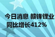 今日消息 赣锋锂业：上半年净利润72.54亿元 同比增长412%