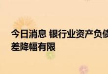 今日消息 银行业资产负债两端发力稳息差 专家预计全年息差降幅有限