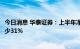 今日消息 华泰证券：上半年净利润53.8亿元人民币，同比减少31%