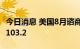 今日消息 美国8月谘商会消费者信心指数录得103.2