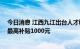 今日消息 江西九江出台人才租房补贴发放办法 试行，每月最高补贴1000元