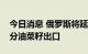 今日消息 俄罗斯将延长大豆出口税，禁止部分油菜籽出口