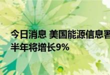 今日消息 美国能源信息署：预计美国乙烷产量在2022年下半年将增长9%