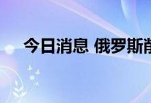 今日消息 俄罗斯削减对法国天然气供应