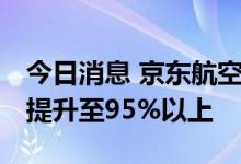 今日消息 京东航空正式运营特快航空 覆盖率提升至95%以上