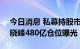 今日消息 私募持股市值突破2000亿 冯柳邓晓峰480亿仓位曝光