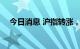 今日消息 沪指转涨，早盘一度跌超1.3%