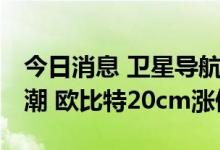 今日消息 卫星导航板块持续上涨 板块掀涨停潮 欧比特20cm涨停