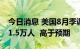 今日消息 美国8月季调后非农就业人口增加31.5万人  高于预期