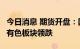 今日消息 期货开盘：国内期货开盘普遍下跌  有色板块领跌