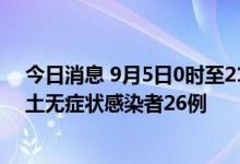 今日消息 9月5日0时至21时 新疆新增本土确诊病例4例 本土无症状感染者26例