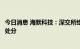 今日消息 海默科技：深交所给予公司及相关当事人通报批评处分