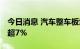 今日消息 汽车整车板块异动拉升 安凯客车涨超7%