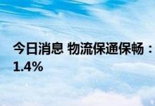 今日消息 物流保通保畅：全国民航保障货运航班环比增长11.4%