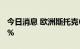 今日消息 欧洲斯托克600指数扩大跌幅至0.8%