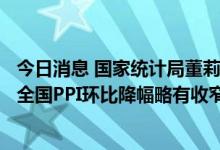 今日消息 国家统计局董莉娟：8月工业品价格走势整体下行 全国PPI环比降幅略有收窄