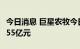 今日消息 巨星农牧今日跌7% 四机构净卖出1.55亿元