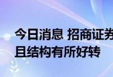 今日消息 招商证券：8月新增贷款同比多增 且结构有所好转