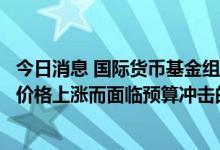 今日消息 国际货币基金组织执行董事会周一将讨论为因粮食价格上涨而面临预算冲击的国家提供额外资金的措施