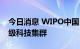 今日消息 WIPO中国：中国拥有21个全球顶级科技集群