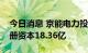 今日消息 京能电力投资成立新能源公司，注册资本18.36亿