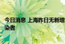 今日消息 上海昨日无新增本土新冠肺炎确诊病例和无症状感染者