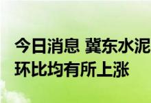 今日消息 冀东水泥：9月以来水泥价格同比和环比均有所上涨