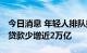 今日消息 年轻人排队提前还房贷 上半年住房贷款少增近2万亿