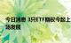 今日消息 3只ETF期权今起上市交易 吸引更多长期资金促市场发展