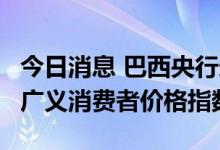 今日消息 巴西央行连续12周下调2022年全国广义消费者价格指数