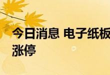 今日消息 电子纸板块午后异动拉升 亚世光电涨停