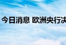 今日消息 欧洲央行决心将通货膨胀率带回2%