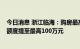 今日消息 浙江临海：购房最高补贴房价的1%，公积金贷款额度提至最高100万元