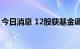 今日消息 12股获基金调研 中远海发最受关注