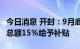 今日消息 开封：9月底前购买的新房，按契税总额15％给予补贴