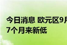 今日消息 欧元区9月制造业PMI初值48.5 为27个月来新低