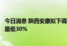 今日消息 陕西安康拟下调二套房公积金贷款首付比例，首付最低30%