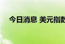 今日消息 美元指数DXY短线冲高近20点