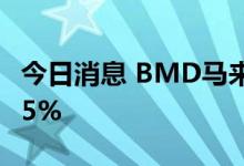 今日消息 BMD马来西亚棕榈油主力合约跌超5%